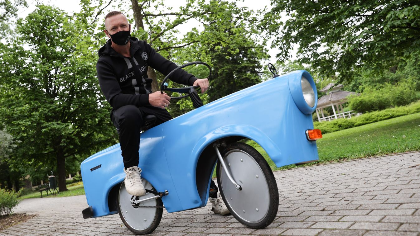 Nem mindennapi Trabant-biciklit készített a gyulai ezermester