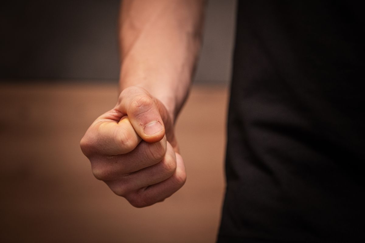 Close-up,Of,A,Clenched,Fist,,Symbolizing,Aggression,,Anger,,And,Violence.