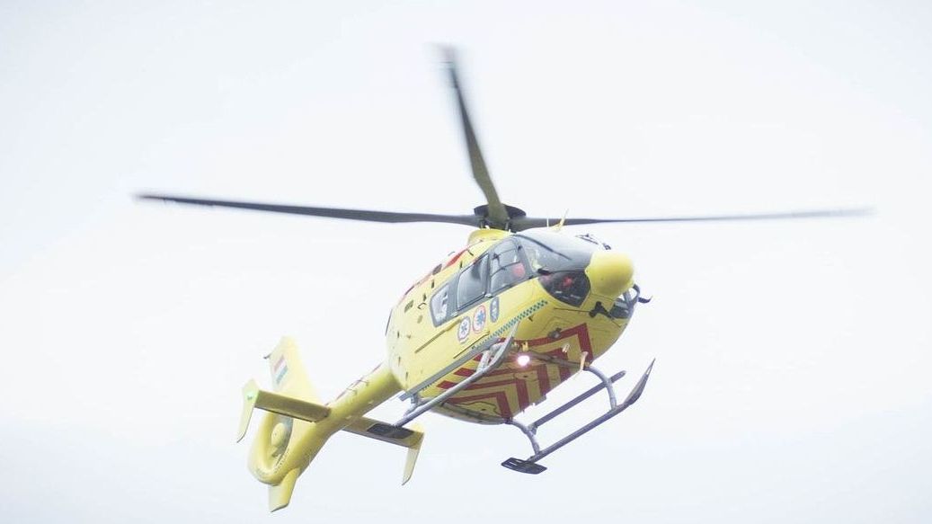 mentőhelikopter, lezuhant, magasból esés, sérült