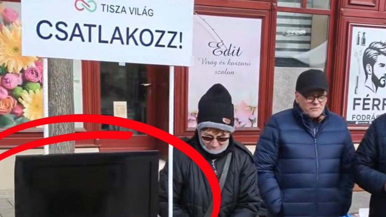 Nem állt ki az emberek elé, egy tévét küldött maga helyett a Tisza gyulai jelöltje Kép