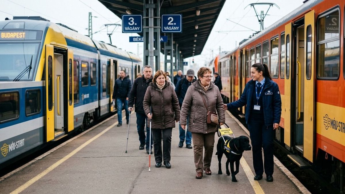 A MÁV emberséggel segítette a látássérülteket.
